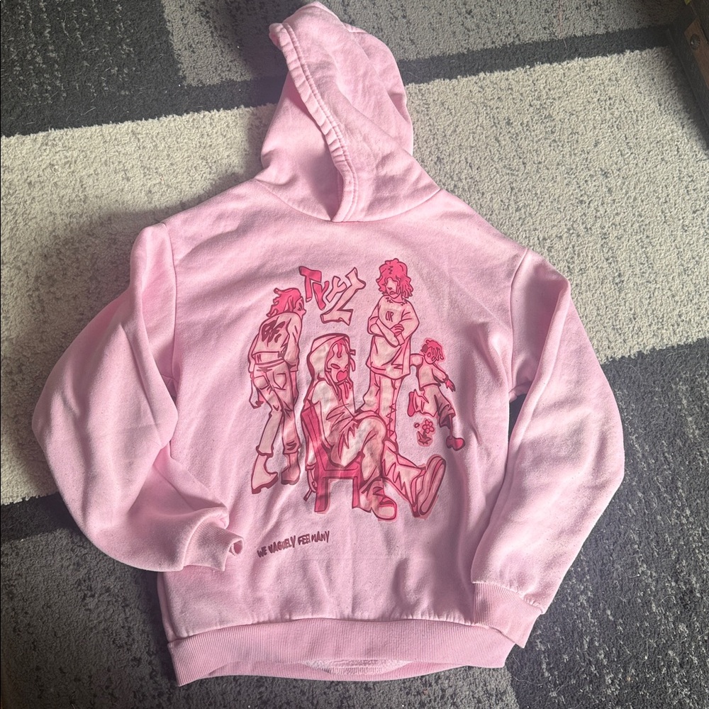 SHEIN XS Pink Graphic Hoodie